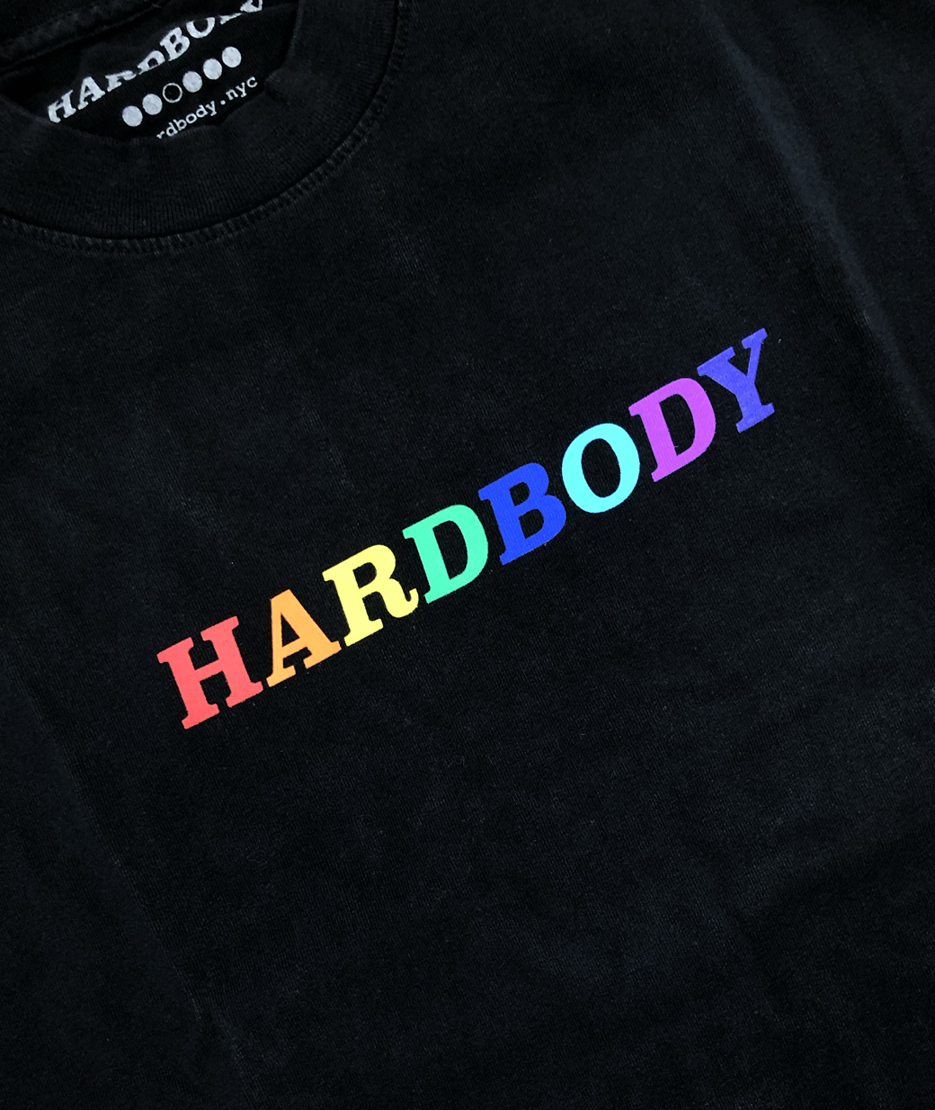 Hardbody Rainbow Logo Tee Black
