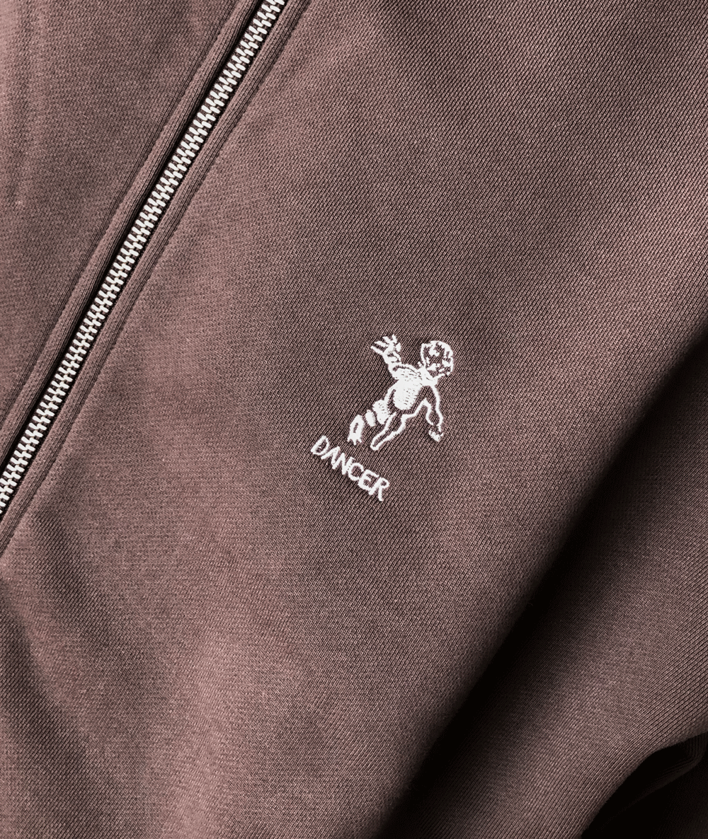 OG Logo Zip Hood Brown