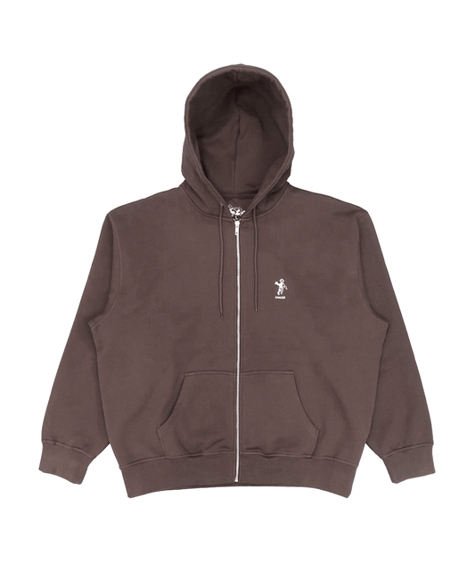 OG Logo Zip Hood Brown