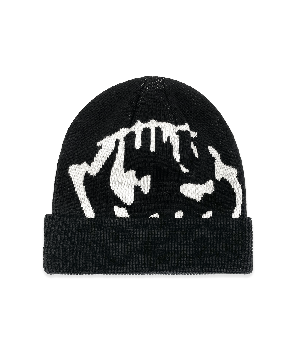 Fold Up Beanie Head Black