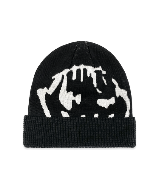 Fold Up Beanie Head Black