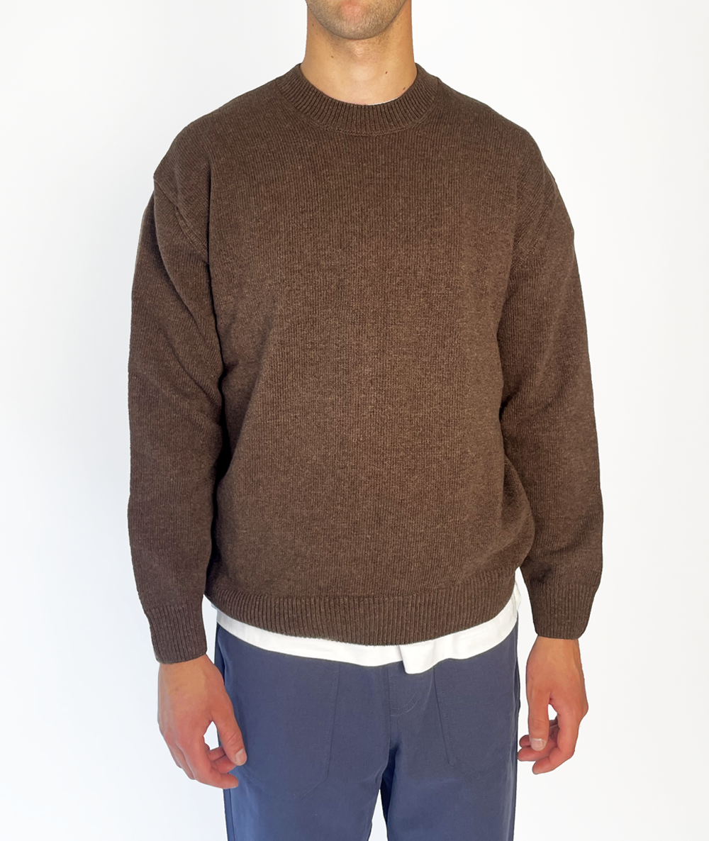 Inside Out Head Knit Brown