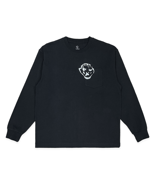 Pocket Head LS Tee Black
