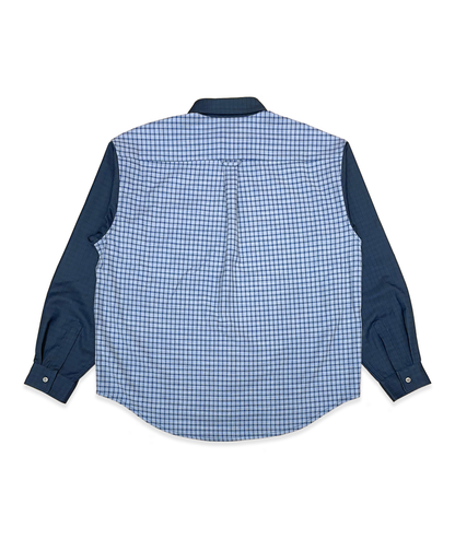 Split Check Shirt Navy