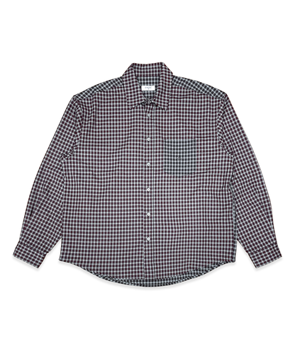 Split Check Shirt Red