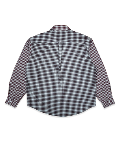 Split Check Shirt Red