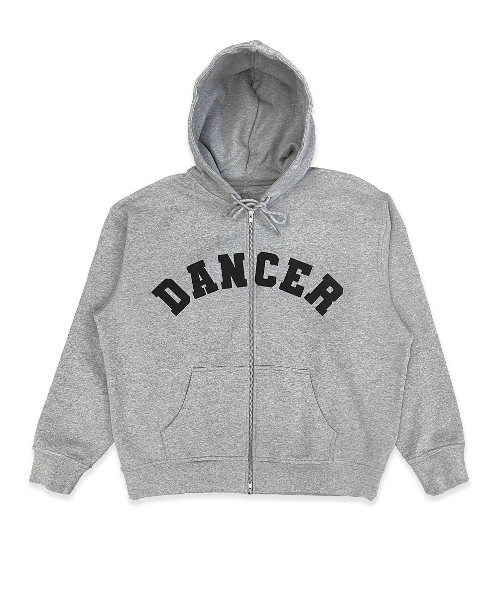 Varsity Zip Hoodie Heather Grey