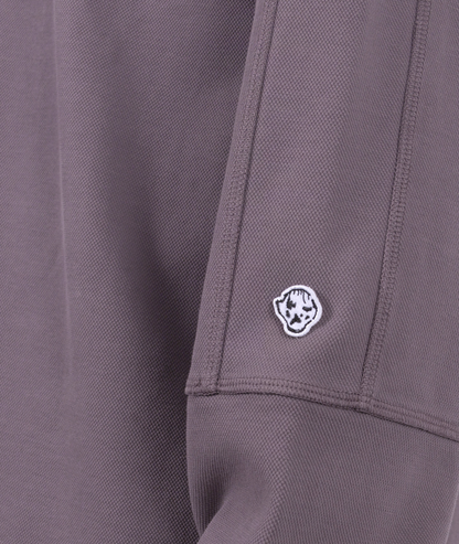 Panel Pique Crewneck Faded Purple