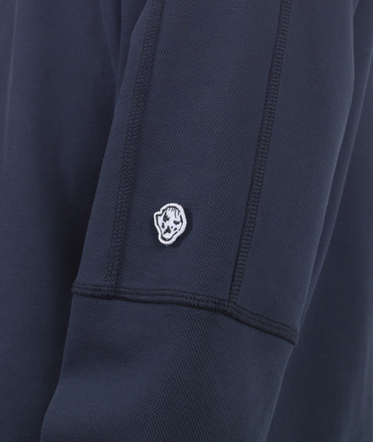 Panel Pique Crewneck Navy