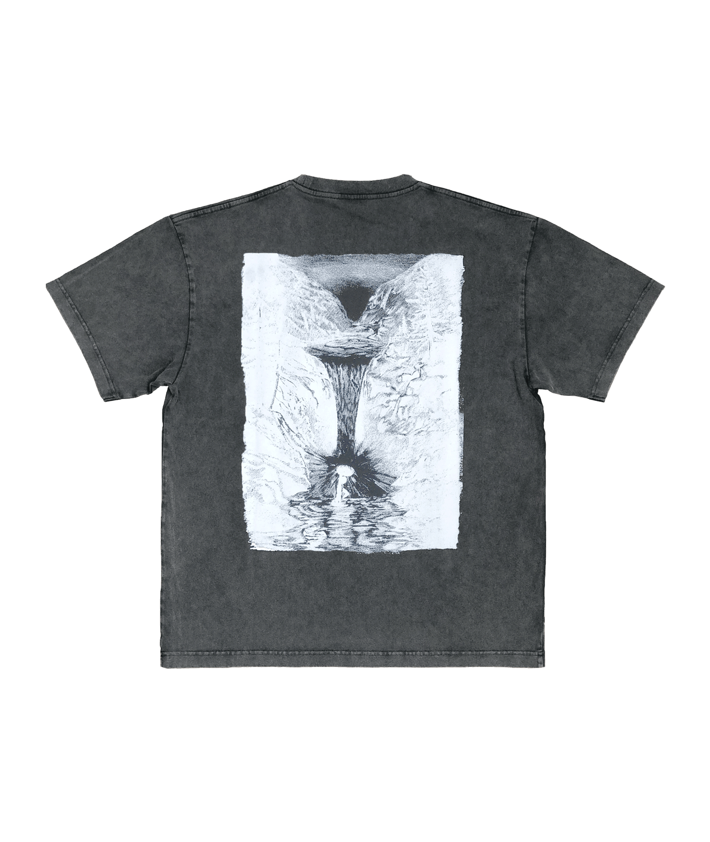 Waterfall tee Washed Black