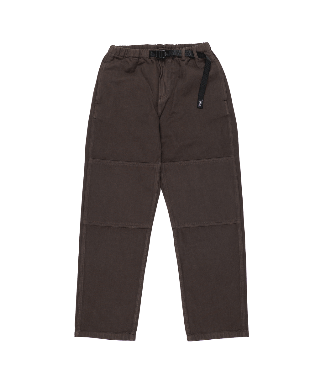 Belted Simple Knee Pant Brown