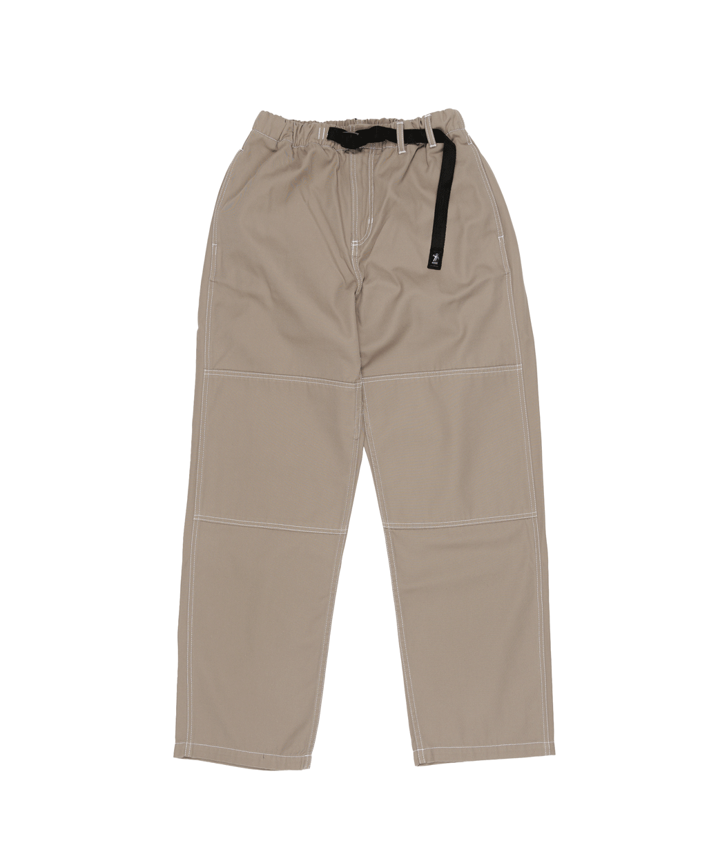 Belted Simple Knee Pant Khaki