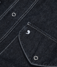 Load image into Gallery viewer, Double Pocket Shirt Chambray Black