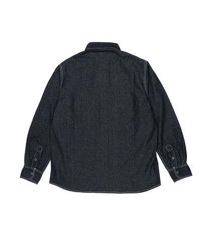 Double Pocket Shirt Chambray Black