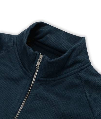 Fleece Zip Track Navy