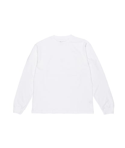 "Blank" LS Tee White