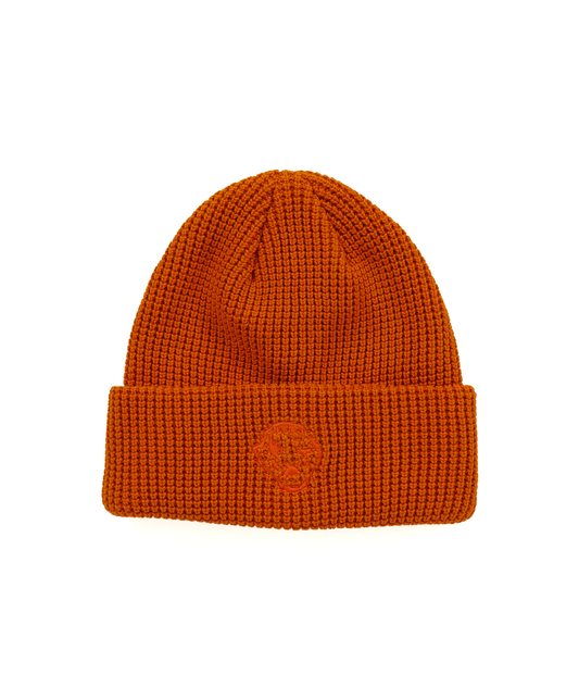 Waffle Cotton Beanie Burnt Orange