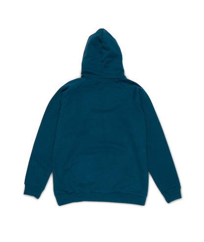 Single Triple Logo Hoodie Petrol Blue