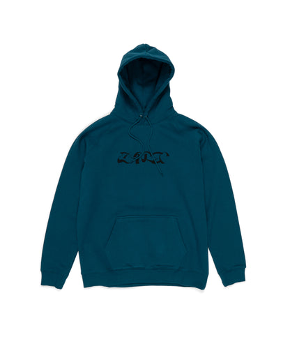 Single Triple Logo Hoodie Petrol Blue