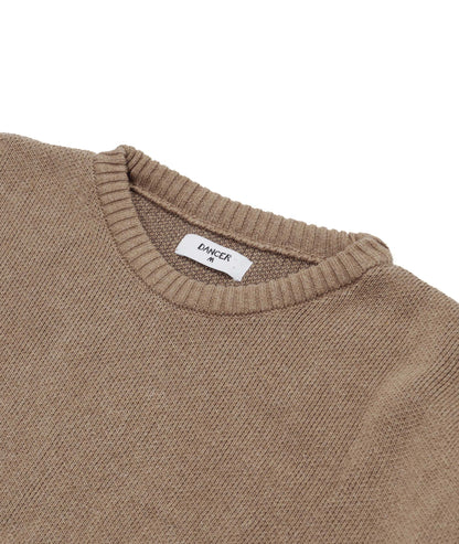 Elbow Logo Crew Knit Beige