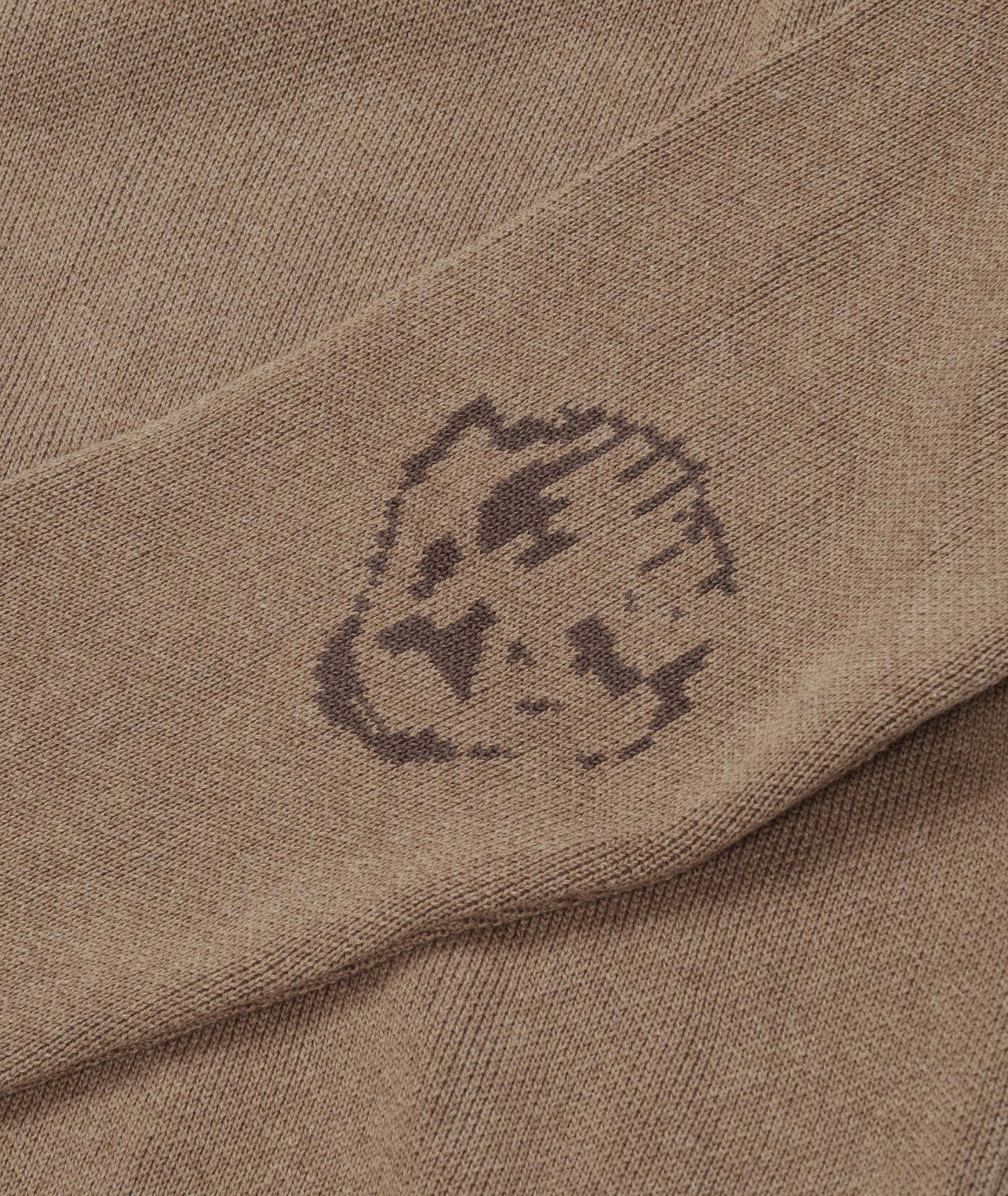 Elbow Logo Crew Knit Beige