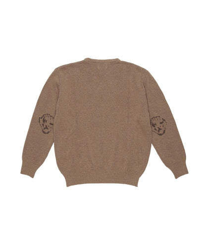 Elbow Logo Crew Knit Beige