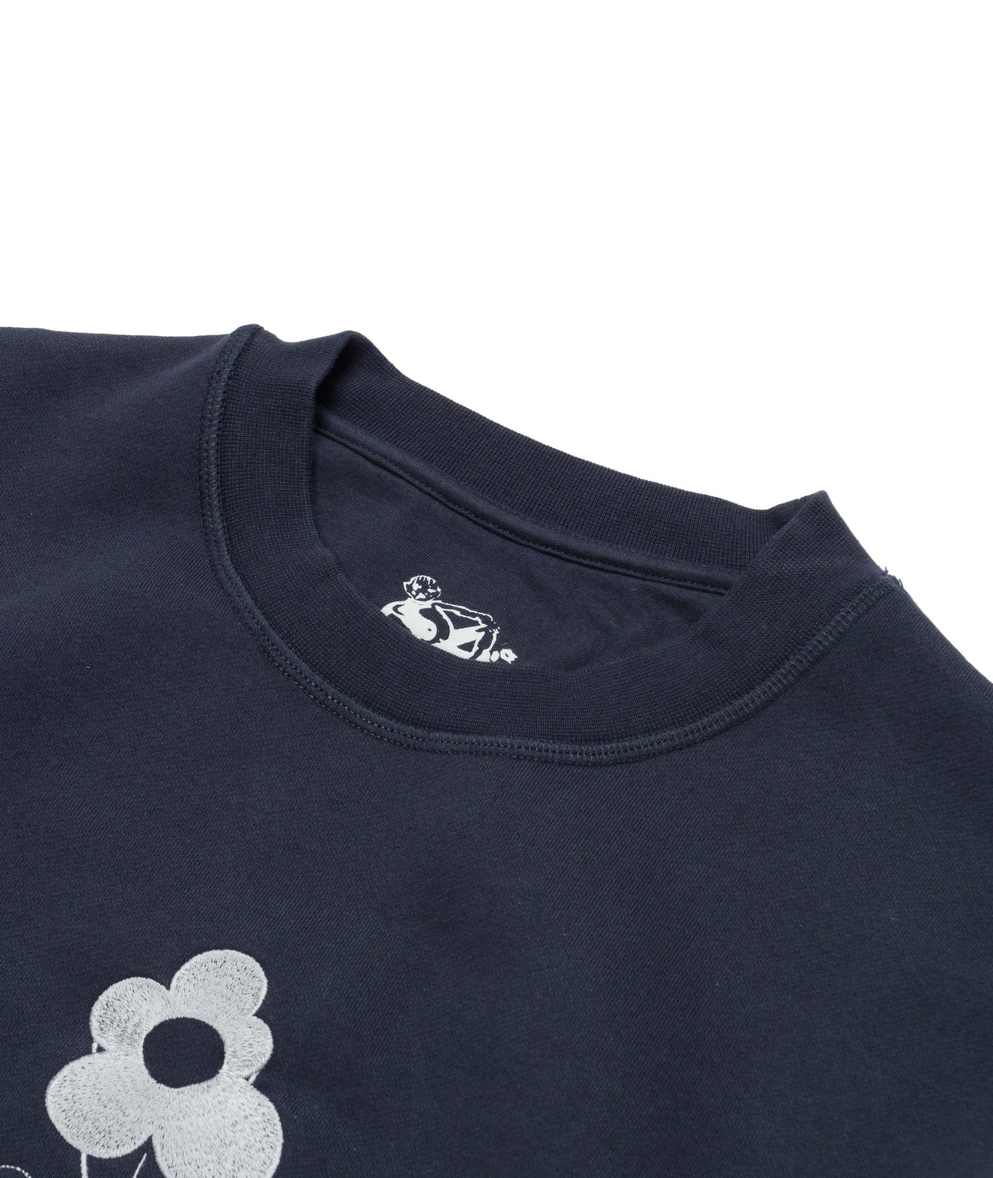 Flower Logo Crew Sweat Navy