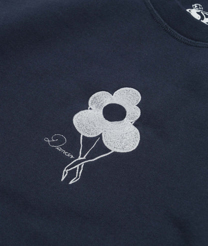 Flower Logo Crew Sweat Navy